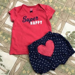 Carter’s Infant Girls “Super Happy” 2-Piece Outfit